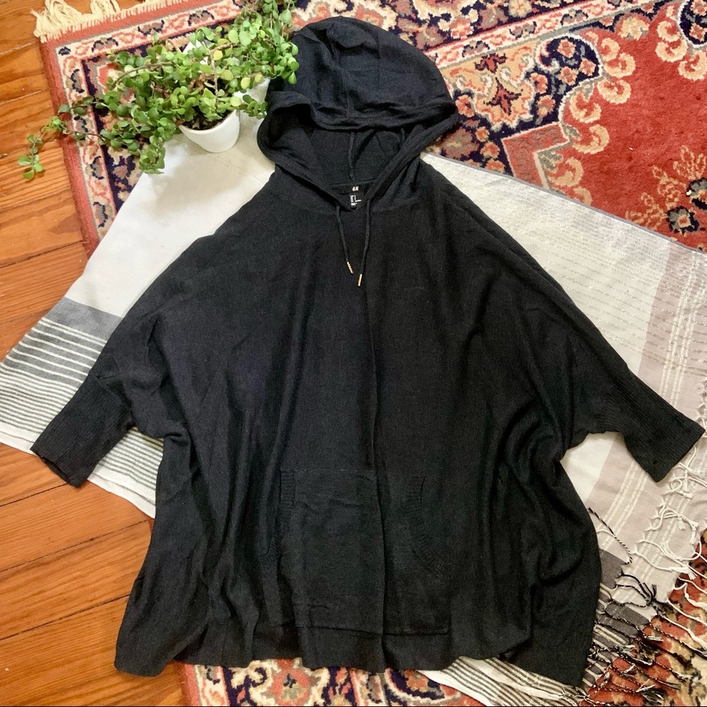 H&M Cashmere Poncho Hoodie